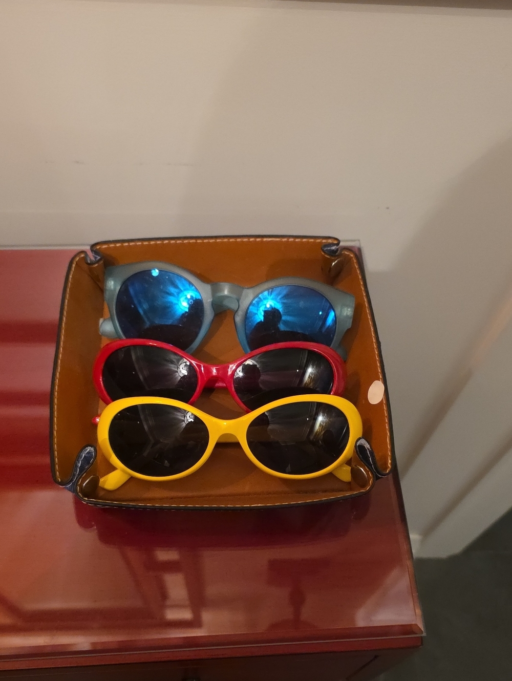 H&M Blue Mirror, Red and Yellow Women's Sunglasses Set